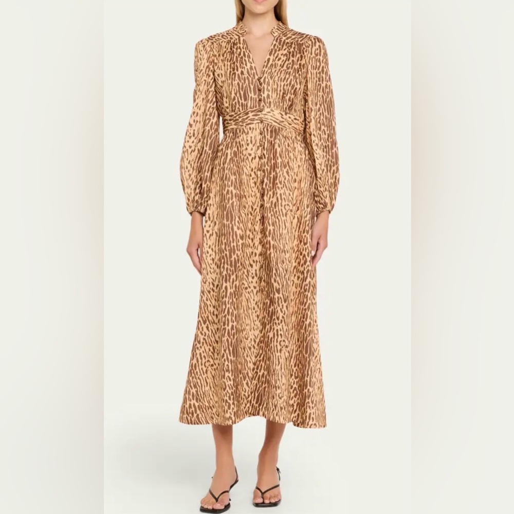 ZIMMERMANN
Cascadian leopard-print linen midi dress